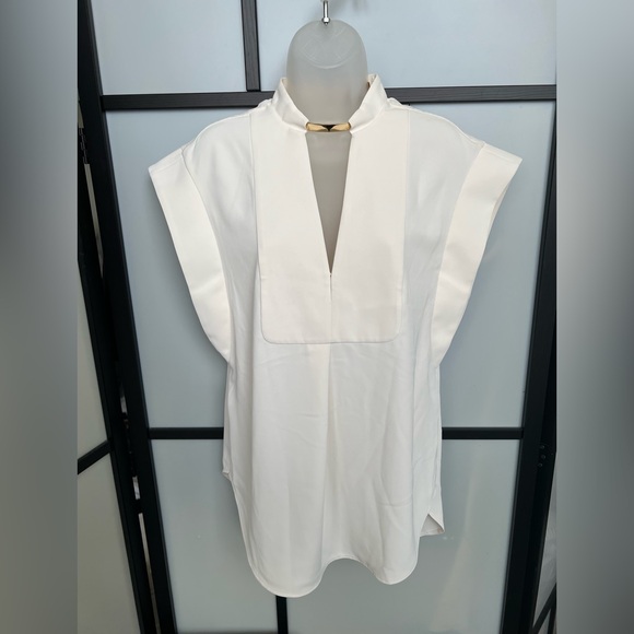 NWT Zimmermann Ivory Pendant Top Sz AU 1 Small Sleeveless Vneck - Picture 2 of 13